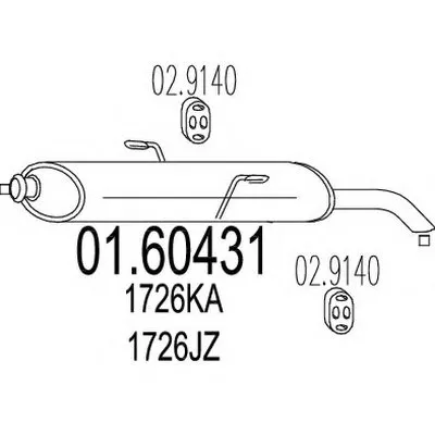 Глушитель выхлопных газов конечный MTS купить