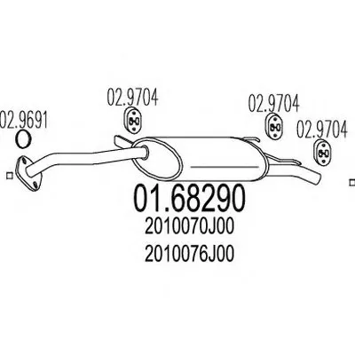 Глушитель выхлопных газов конечный MTS купить