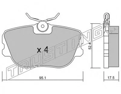 Комплект тормозных колодок, дисковый тормоз TRUSTING купить