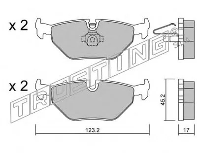 Комплект тормозных колодок, дисковый тормоз TRUSTING купить