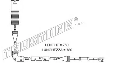 Сигнализатор, износ тормозных колодок TRUSTING купить