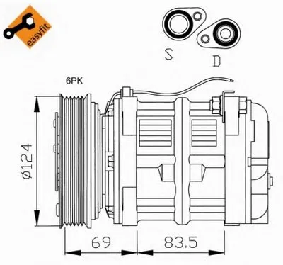 Компрессор, кондиционер EASY FIT NRF купить