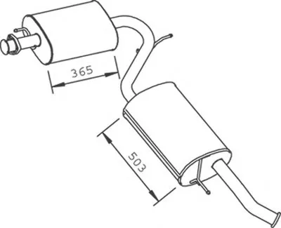 Средний / конечный глушитель ОГ DINEX купить