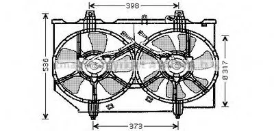 Вентилятор, охлаждение двигателя AVA QUALITY COOLING купить