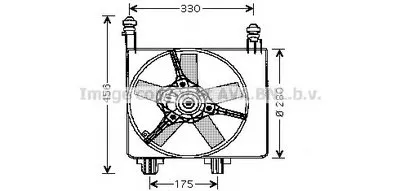 Вентилятор, охлаждение двигателя AVA QUALITY COOLING купить