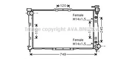 Радиатор, охлаждение двигателя AVA QUALITY COOLING купить