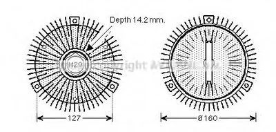 Сцепление, вентилятор радиатора AVA QUALITY COOLING купить