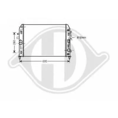 Радиатор, охлаждение двигателя DIEDERICHS купить