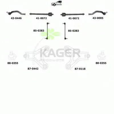Подвеска колеса KAGER купить