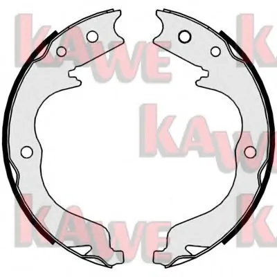 Комплект тормозных колодок, стояночная тормозная система KAWE купить