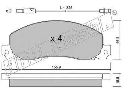 Комплект тормозных колодок, дисковый тормоз fri.tech. купить