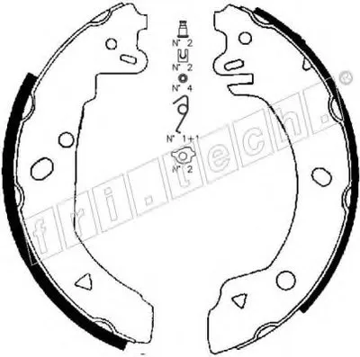 Комплект тормозных колодок fri.tech. купить