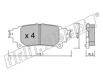 Комплект тормозных колодок, дисковый тормоз fri.tech. купить