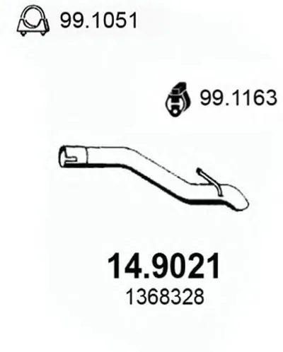Труба выхлопного газа ASSO купить