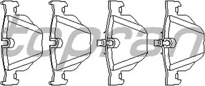 Комплект тормозных колодок, дисковый тормоз TOPRAN купить