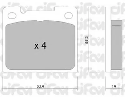Комплект тормозных колодок, дисковый тормоз CIFAM купить