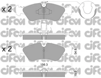 Комплект тормозных колодок, дисковый тормоз CIFAM купить