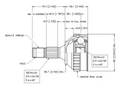 Шарнирный комплект, приводной вал VEMA купить