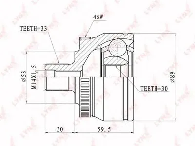 Шарнирный комплект, приводной вал LYNXauto купить