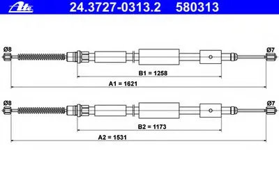 Трос, стояночная тормозная система ATE купить