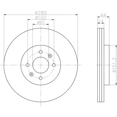 Тормозной диск PRO HELLA PAGID купить