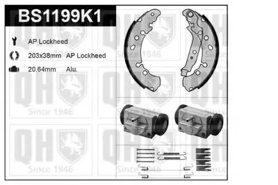 Комплект тормозов, барабанный тормозной механизм QUINTON HAZELL купить