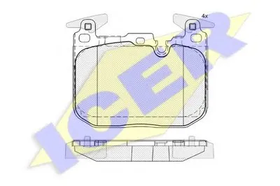 Комплект тормозных колодок, дисковый тормоз ICER купить
