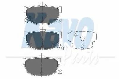 Комплект тормозных колодок, дисковый тормоз KAVO PARTS купить