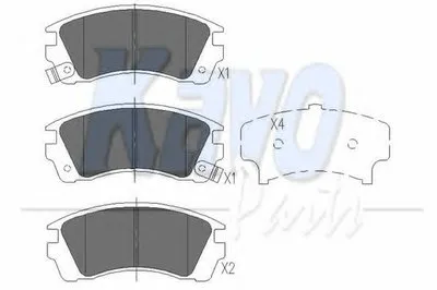 Комплект тормозных колодок, дисковый тормоз KAVO PARTS купить