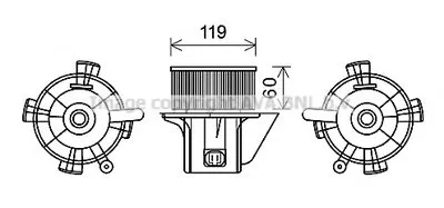 Электродвигатель, вентиляция салона AVA QUALITY COOLING купить