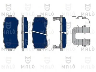 Комплект тормозных колодок, дисковый тормоз MALÒ купить