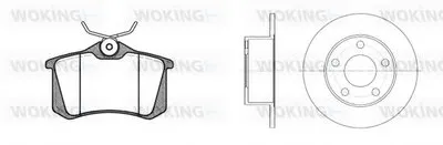 Комплект тормозов, дисковый тормозной механизм WOKING купить