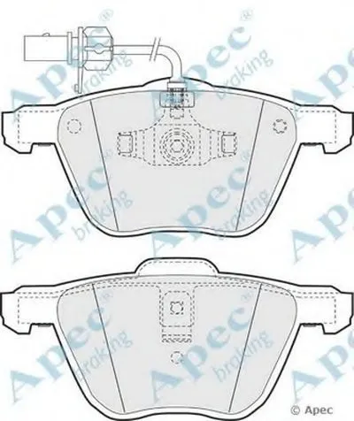Комплект тормозных колодок, дисковый тормоз APEC braking купить
