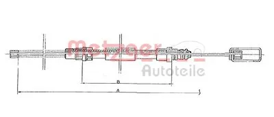 Трос, стояночная тормозная система COFLE METZGER купить