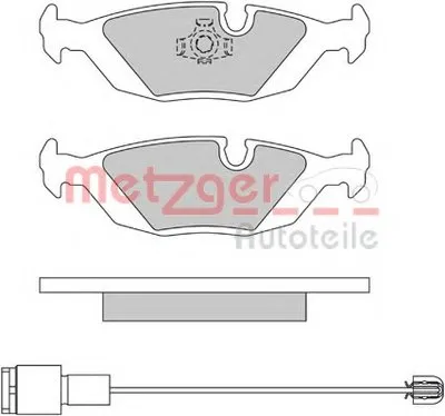 Комплект тормозных колодок, дисковый тормоз METZGER купить