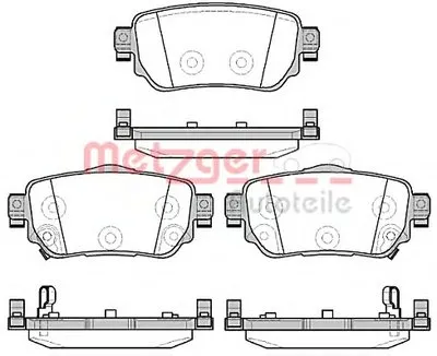 Комплект тормозных колодок, дисковый тормоз METZGER купить