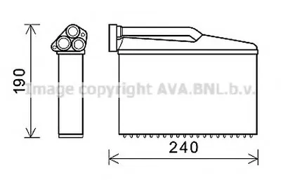 Теплообменник, отопление салона AVA QUALITY COOLING купить