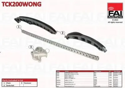 Комплект цепи привода распредвала FAI AutoParts купить