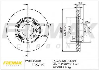 Тормозной диск Premium Black Carbon + FREMAX купить