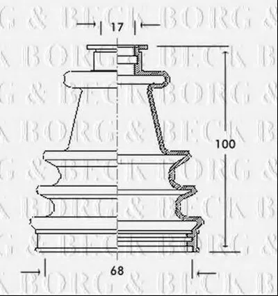 Пыльник, приводной вал BORG & BECK купить