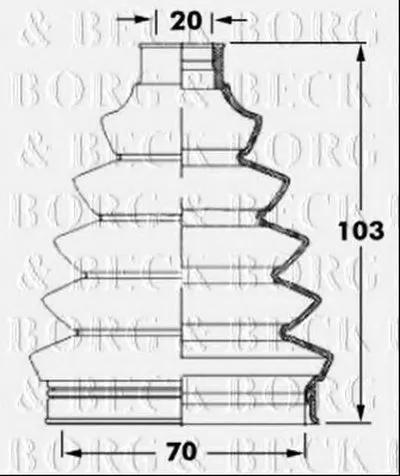Пыльник, приводной вал BORG & BECK купить