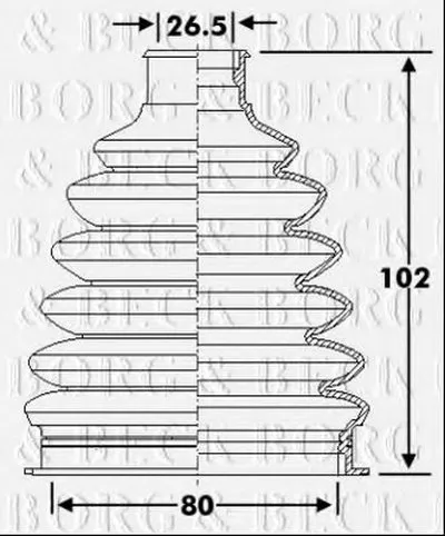 Пыльник, приводной вал BORG & BECK купить