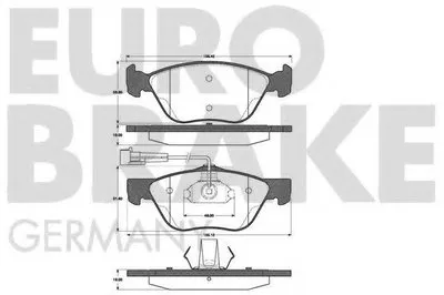 Комплект тормозных колодок, дисковый тормоз EUROBRAKE купить