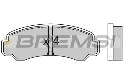 Комплект тормозных колодок, дисковый тормоз BREMSI купить