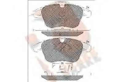Комплект тормозных колодок, дисковый тормоз R BRAKE купить