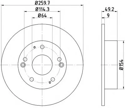 Тормозной диск PRO HELLA купить