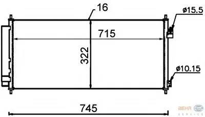 Конденсатор, кондиционер BEHR HELLA SERVICE HELLA купить
