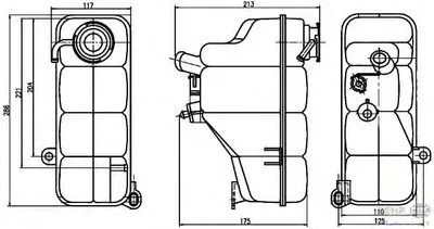 Компенсационный бак, охлаждающая жидкость BEHR HELLA SERVICE купить
