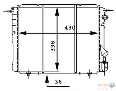 Радиатор, охлаждение двигателя BEHR HELLA SERVICE HELLA купить