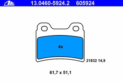 Комплект тормозных колодок, дисковый тормоз ATE купить